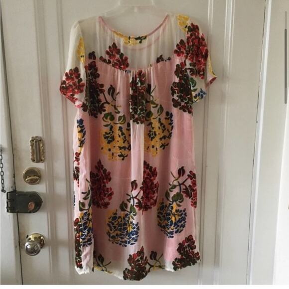 Anthropologie Maeve Floral Market Velvet Dress Size Small - Picture 4 of 12